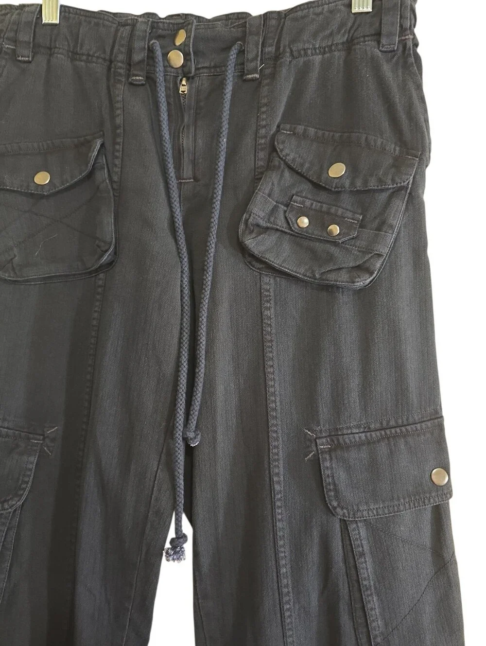 Free People Tahiti Cargo Pants Small Low-rise Slouchy Straight Utility